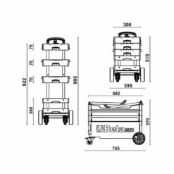 BETA Chariot Porte Outils Pliable Pour L Exterieur - C27S -Bosch Soldes Magasin beta chariot porte outils pliable pour l exterieur c27s 5