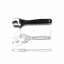 BETA Clé à Molette à Ouverture Graduée, Phosphatée - 111N