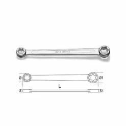 BETA Cle Double Droite Pour écrous TORX - 95FTX -000950310