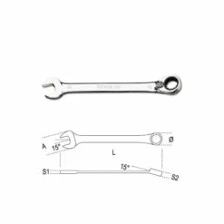 BETA Clé Mixte à Cliquet Réversible - 142