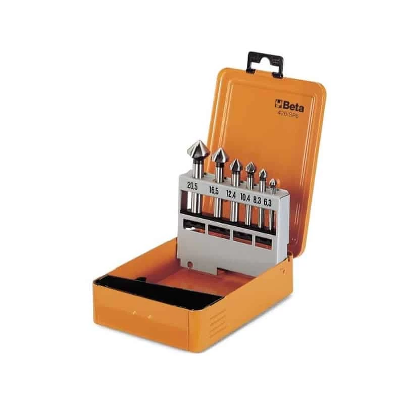 BETA Coffret 6 Fraises à Noyer 3 Dents Acier HSS 426/SP6 - 004260030 1 BETA Coffret 6 Fraises à Noyer 3 Dents Acier HSS 426/SP6 - 004260030