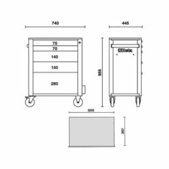 BETA Servante 5 Tiroirs Orange/Gris/Rouge - C24S/5 11 BETA Servante 5 Tiroirs Orange/Gris/Rouge - C24S/5 -Bosch Soldes Magasin beta servante 5 tiroirs orange gris rouge c24s 5 5
