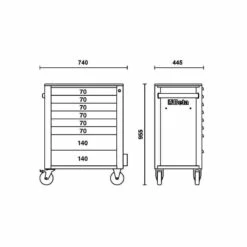 BETA Servante Mobile Atelier 8 Tiroirs C24SA -Bosch Soldes Magasin beta servante mobile atelier 8 tiroirs c24sa 4