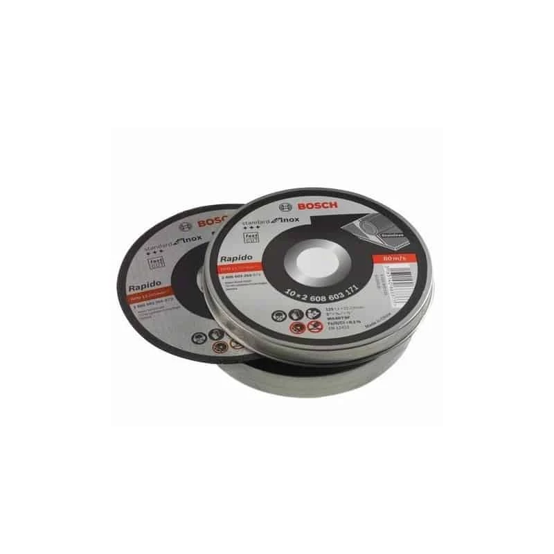 BOSCH 10 Disques A Tronconner Metal & Inox Ø125 Ep 1.0 - 2608603255 1 BOSCH 10 Disques A Tronconner Metal & Inox Ø125 Ep 1.0 - 2608603255