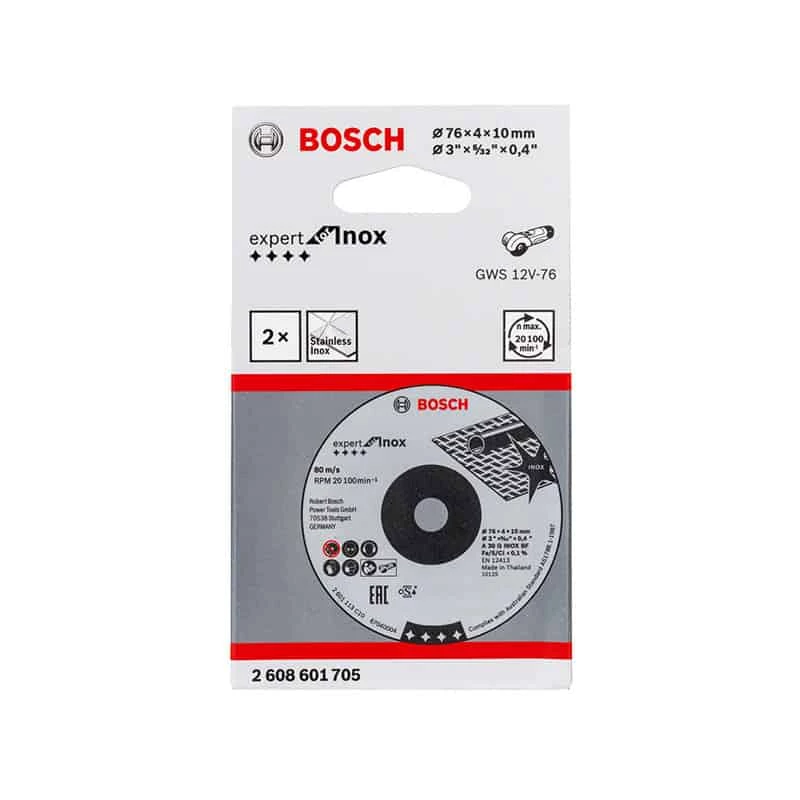 BOSCH 2 Disques Déportés à ébarber Ø76mm Expert For INOX - 2608601705 2 BOSCH 2 Disques Déportés à ébarber Ø76mm Expert For INOX - 2608601705 – Image 2
