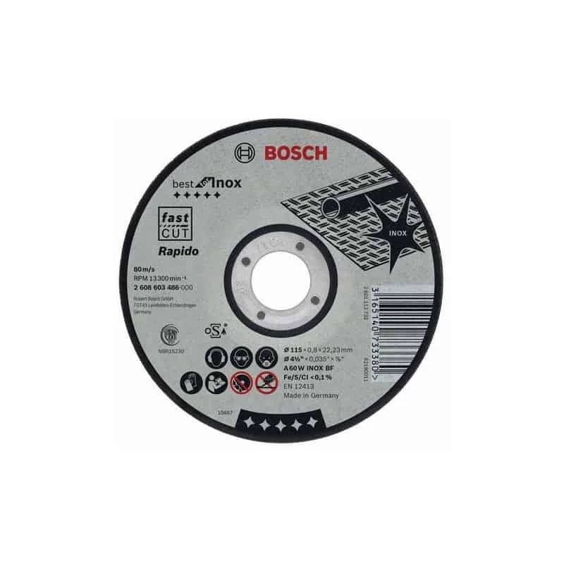 BOSCH Disques Rapido à Tronçonner Best For Inox 1 BOSCH Disques Rapido à Tronçonner Best For Inox