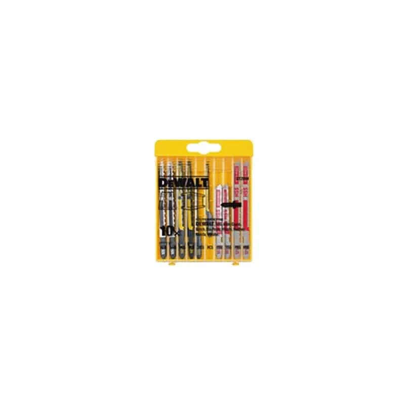 DEWALT Coffret De 10 Lames Scies Sauteuses Pour Le Bois - Réf. DT2290 1 DEWALT Coffret De 10 Lames Scies Sauteuses Pour Le Bois - Réf. DT2290