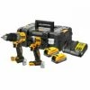 DEWALT Pack Perceuse Viss Percu + Viss à Chocs 18V 2x1.7 Ah Powerstack - DCK2050E2T-QW