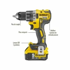 DEWALT Perceuse Visseuse 18V 5Ah - DCD791P2 10 DEWALT Perceuse Visseuse 18V 5Ah - DCD791P2 -Bosch Soldes Magasin dewalt perceuse visseuse 18v 5ah dcd791p2 4