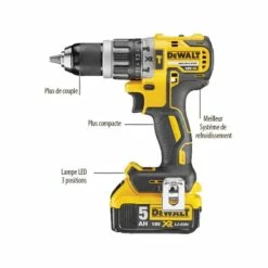 DEWALT Perceuse Visseuse Percussion 18V 5Ah - DCD796P2 -Bosch Soldes Magasin dewalt perceuse visseuse percussion 18v 5ah dcd796p2 2