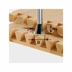 FESTOOL Fraise à Queue D'aronde Acier Carbure HW S8 D20/17/15° - 490996