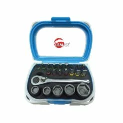 LEMAN Coffret 22 Pièces (16 Embouts + 5 Douilles + 1 Cliquet) - 56022