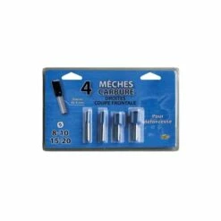 LEMAN Lot De 4 Mèches Droites Carbure Queue 8mm - 428 700 04