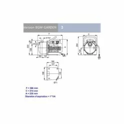 LOWARA Pompe Autoamorçante Pour Eau Claire 0,37 KW - BGM 3 Garden -Bosch Soldes Magasin lowara pompe autoamorcante pour eau claire 037 kw bgm 3 garden 2
