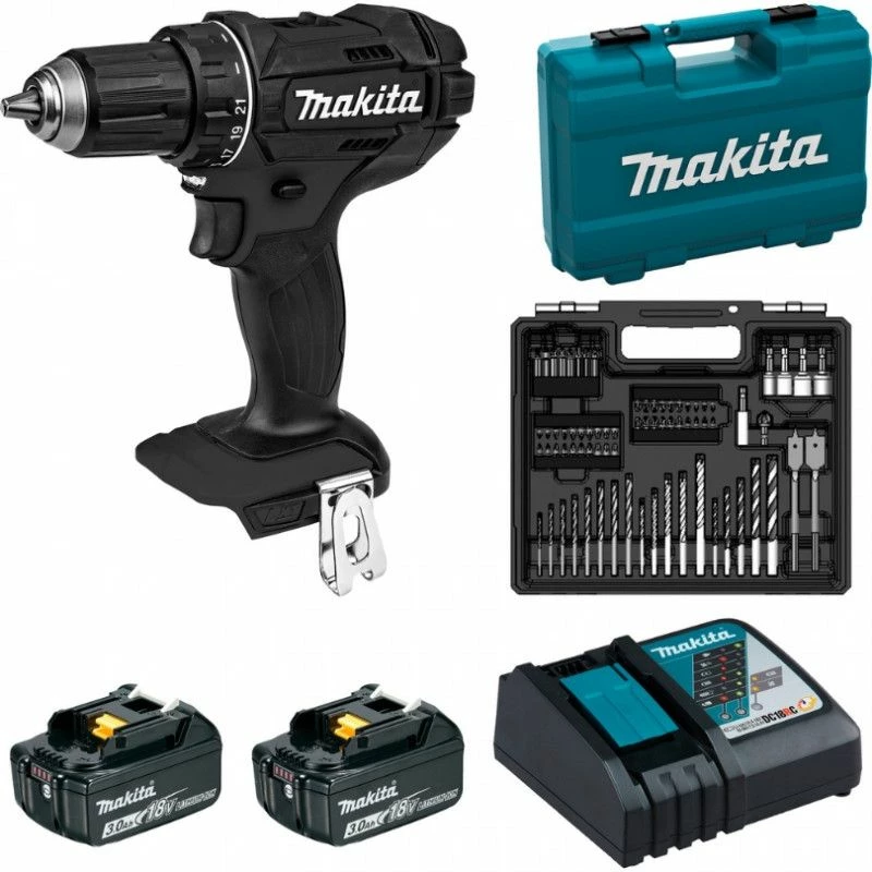 MAKITA Perceuse Visseuse 18V 3.0Ah + 96 Acc - DDF482FX1B 1 MAKITA Perceuse Visseuse 18V 3.0Ah + 96 Acc - DDF482FX1B