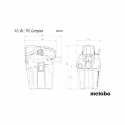 METABO Aspirateur AS 18 L PC Compact Solo -602028850 -Bosch Soldes Magasin metabo aspirateur as 18 l pc compact solo 602028850 2