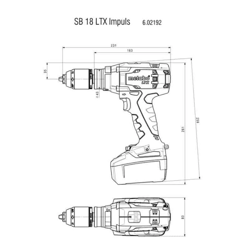 METABO Perceuse Percu 18V 5.2Ah - SB 18 LTX Impuls - 602192650 2 METABO Perceuse Percu 18V 5.2Ah - SB 18 LTX Impuls - 602192650 – Image 2